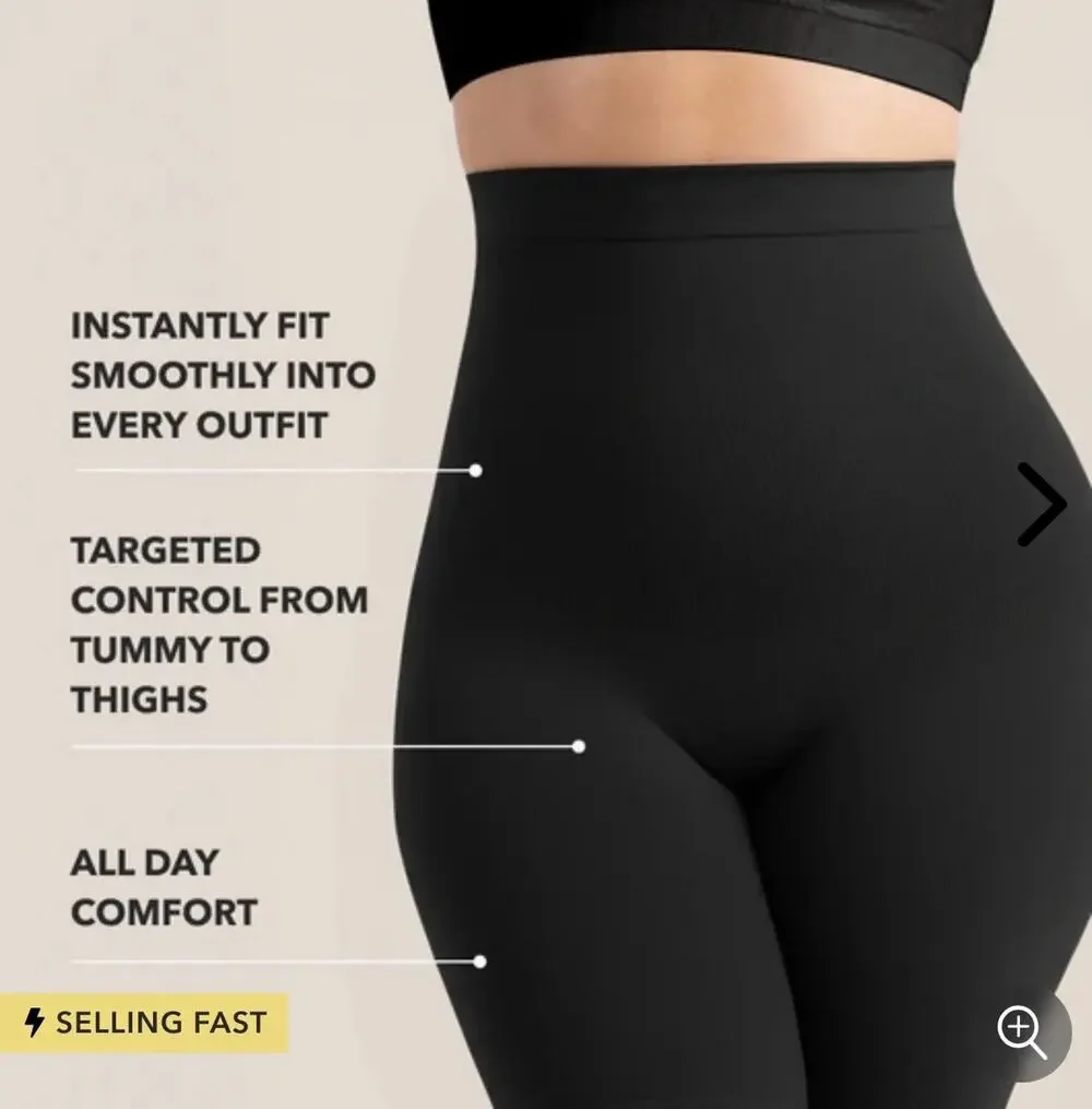 Shapermint Essentials All Day High-Waisted Shaper Shorts Black XL/2XL NIP